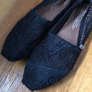 TOMS black crochet